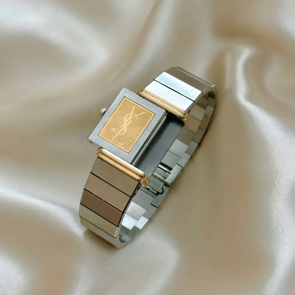 AUTHENTIC RARE VINTAGE YVES SAINT LAURENT REVERSO WATCH - WITH BOX